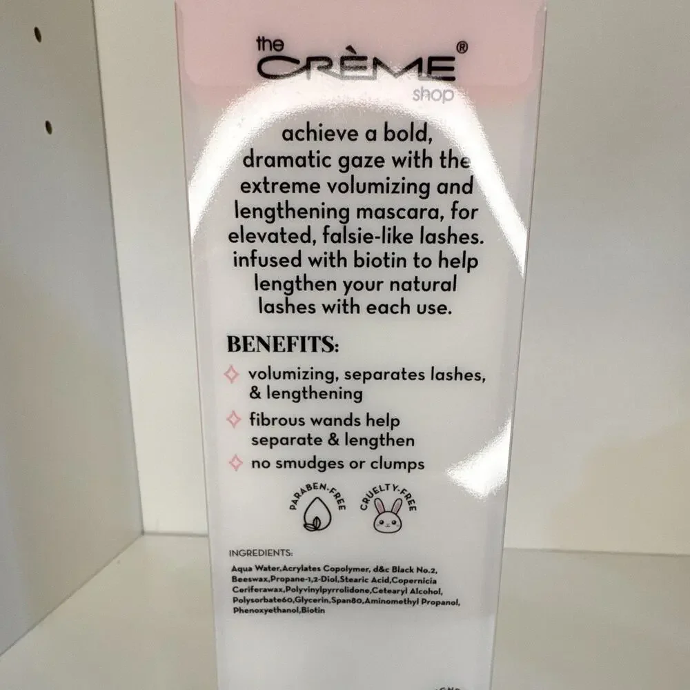 The Crème Shop 3D Mascara Dramatic Duo Volumizing Black 0.41 oz / 12 g